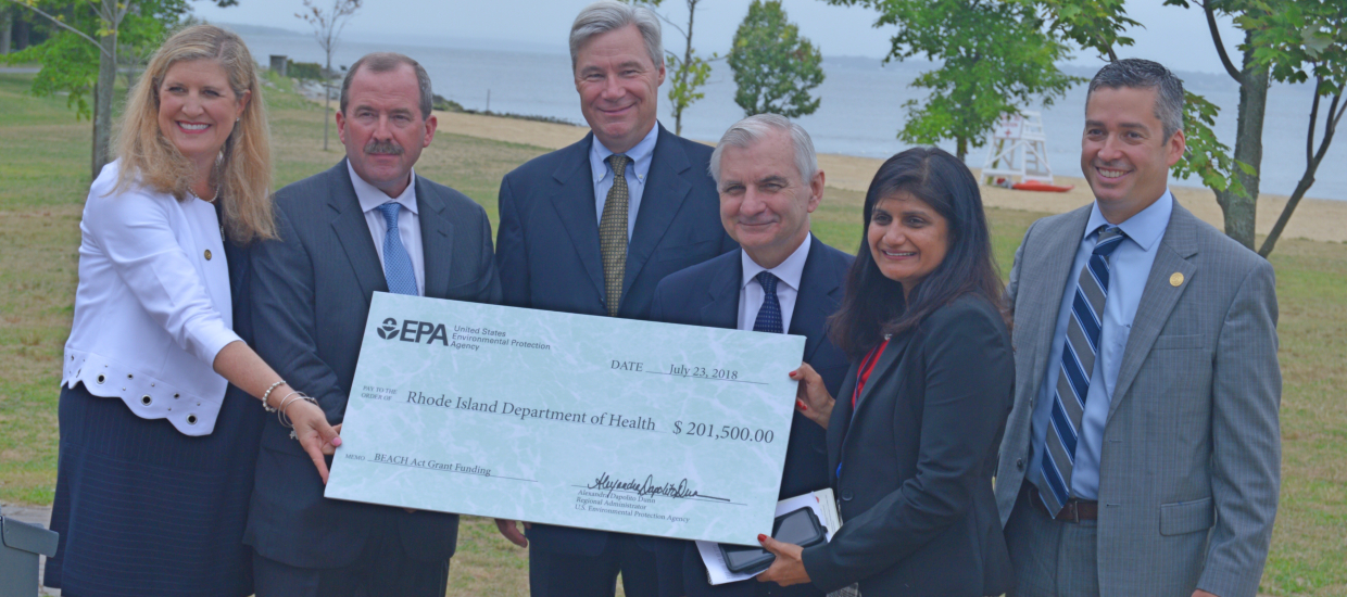 Reed Delivers Beach Monitoring Funds to Help Keep RI Beaches Clean & Swimmers Safe